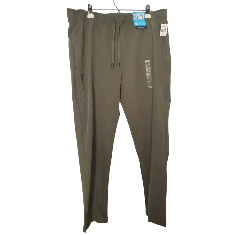 NWT* Vection Army Olive Green Flex Easy Tech Active Pants Men's Size Large